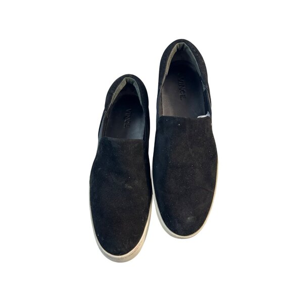 Vince Warren Suede Slip On Platform Sneaker Women's Size 8 M Black - Picture 3 of 6